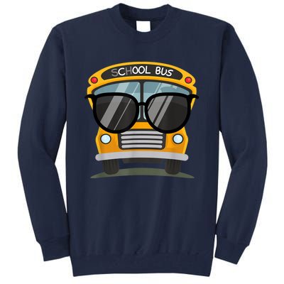 Cool Bus With Sunglasses School Bus Party Tall Sweatshirt