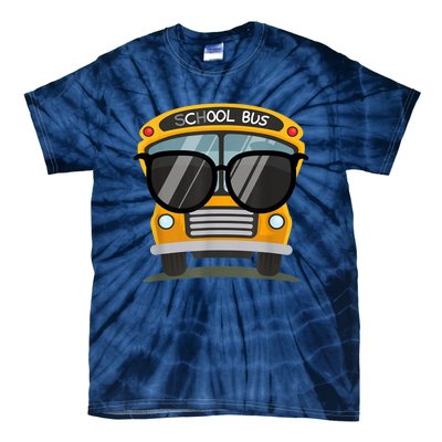 Cool Bus With Sunglasses School Bus Party Tie-Dye T-Shirt