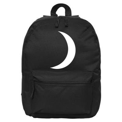 Cool Big White Crescent Moon Astronomy 16 in Basic Backpack