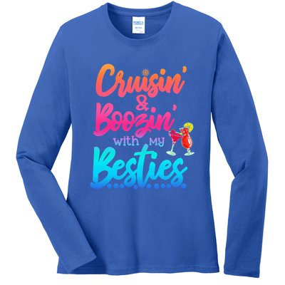 Cruisin Boozin With My Besties Gift Ladies Long Sleeve Shirt