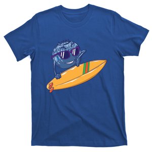 Cool Blueberry With Surfboard Funny Gift T-Shirt