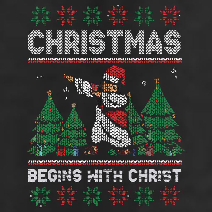 Christmas Begins With Christ Funny Ugly Christmas Jesus Cool Comfort Performance Bucket Hat