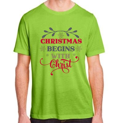 Christmas Begins With Christ Christian Adult ChromaSoft Performance T-Shirt