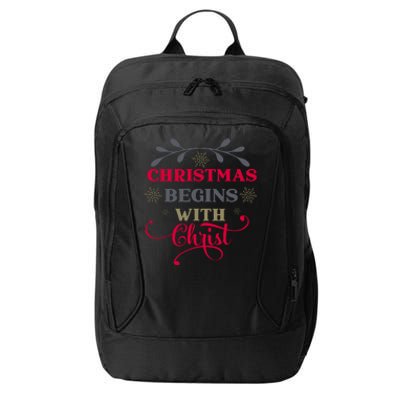 Christmas Begins With Christ Christian City Backpack