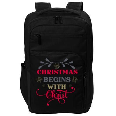 Christmas Begins With Christ Christian Impact Tech Backpack