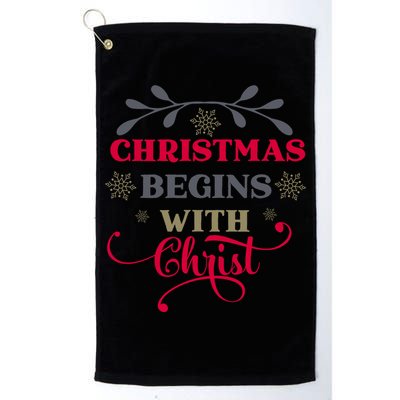 Christmas Begins With Christ Christian Platinum Collection Golf Towel