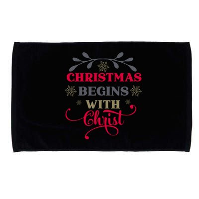 Christmas Begins With Christ Christian Microfiber Hand Towel