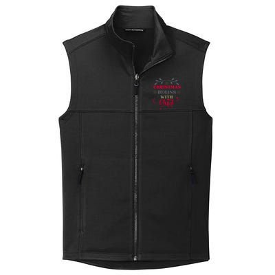 Christmas Begins With Christ Christian Collective Smooth Fleece Vest