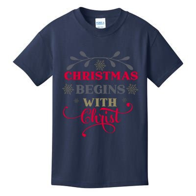 Christmas Begins With Christ Christian Kids T-Shirt