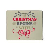 Christmas Begins With Christ Christian Mousepad