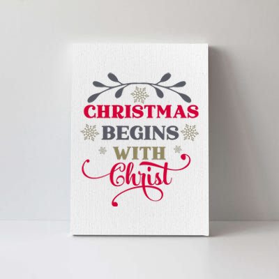 Christmas Begins With Christ Christian Canvas