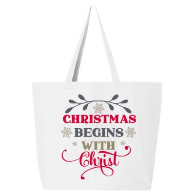 Christmas Begins With Christ Christian 25L Jumbo Tote