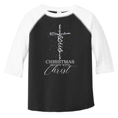 Christmas Begins With Christ Jesus Faithful Christian Light Long Sleeve Toddler Fine Jersey T-Shirt