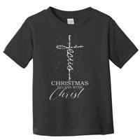 Christmas Begins With Christ Jesus Faithful Christian Light Long Sleeve Toddler T-Shirt