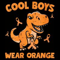 Cool Boys Wear Orange TRex Multiple Sclerosis Awareness Kid Wool Snapback Cap