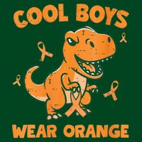 Cool Boys Wear Orange TRex Multiple Sclerosis Awareness Kid Visor