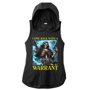 Come Back With A Warrant Cringe Skeleton Meme Ladies PosiCharge Tri-Blend Wicking Draft Hoodie Tank