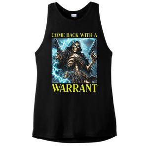 Come Back With A Warrant Cringe Skeleton Meme Ladies PosiCharge Tri-Blend Wicking Tank