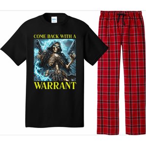 Come Back With A Warrant Cringe Skeleton Meme Pajama Set