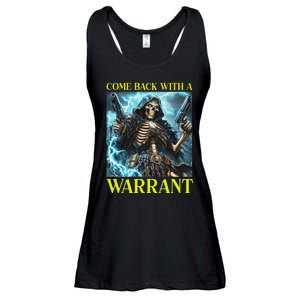 Come Back With A Warrant Cringe Skeleton Meme Ladies Essential Flowy Tank