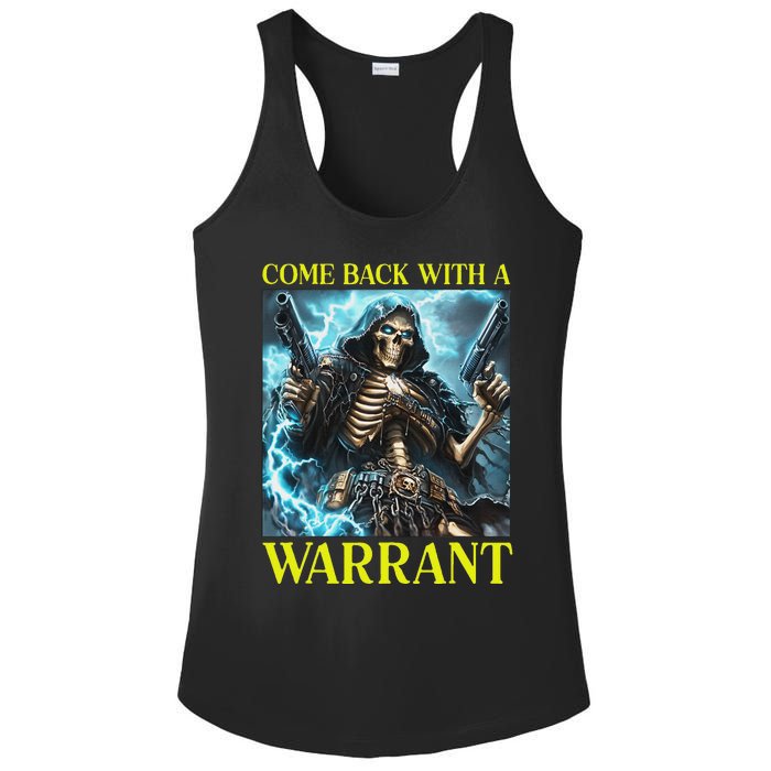 Come Back With A Warrant Cringe Skeleton Meme Ladies PosiCharge Competitor Racerback Tank