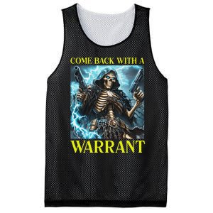 Come Back With A Warrant Cringe Skeleton Meme Mesh Reversible Basketball Jersey Tank