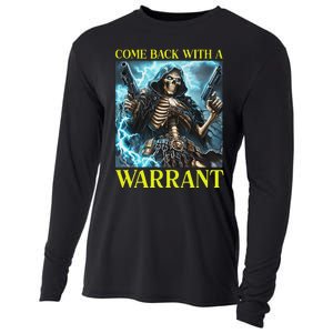 Come Back With A Warrant Cringe Skeleton Meme Cooling Performance Long Sleeve Crew