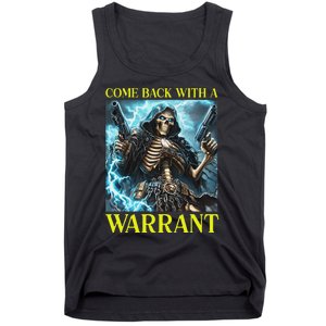 Come Back With A Warrant Cringe Skeleton Meme Tank Top