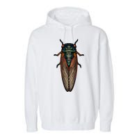 Cicada Brood X Magicicada Septendecim Red Eyed Cicadas Garment-Dyed Fleece Hoodie