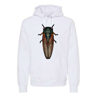 Cicada Brood X Magicicada Septendecim Red Eyed Cicadas Premium Hoodie