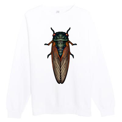 Cicada Brood X Magicicada Septendecim Red Eyed Cicadas Premium Crewneck Sweatshirt