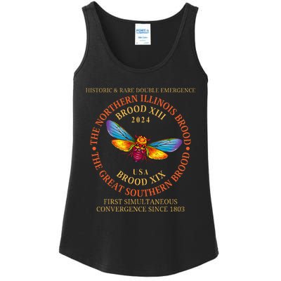 Cicada Brood Xiii Brood Xix 2024 Emergence Convergence Ladies Essential Tank