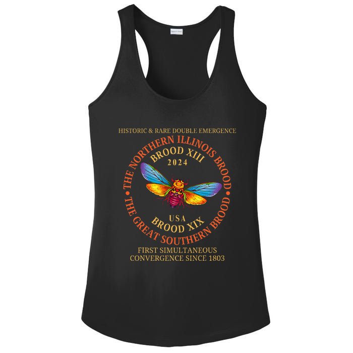 Cicada Brood Xiii Brood Xix 2024 Emergence Convergence Ladies PosiCharge Competitor Racerback Tank