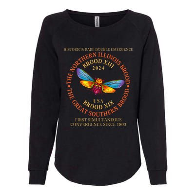 Cicada Brood Xiii Brood Xix 2024 Emergence Convergence Womens California Wash Sweatshirt