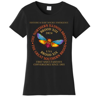 Cicada Brood Xiii Brood Xix 2024 Emergence Convergence Women's T-Shirt