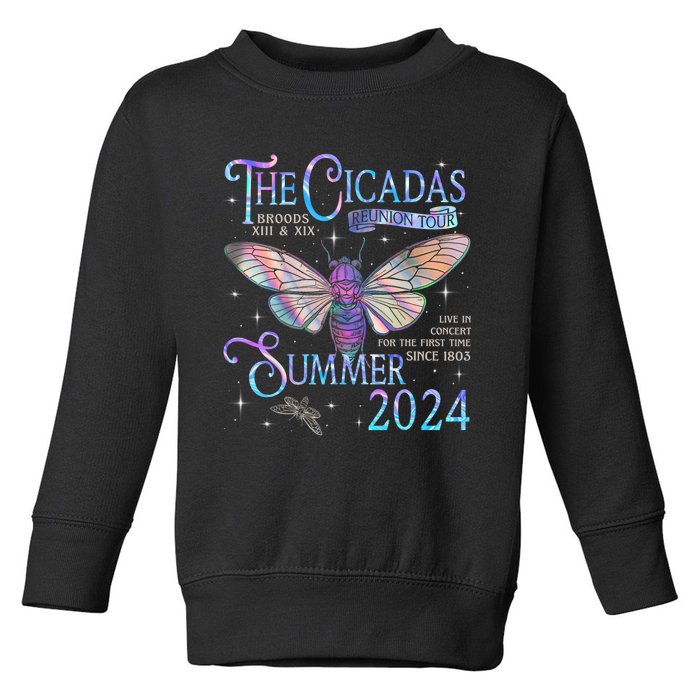 Cicada Brood Xiii Xix Summer 2024 Reunion Swarm Cicadas Toddler Sweatshirt