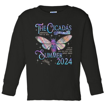 Cicada Brood Xiii Xix Summer 2024 Reunion Swarm Cicadas Toddler Long Sleeve Shirt