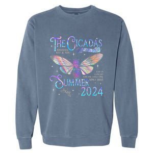 Cicada Brood Xiii Xix Summer 2024 Reunion Swarm Cicadas Garment-Dyed Sweatshirt