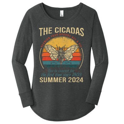 Cicada Brood Xiii Xix Summer 2024 Reunion Swarm Cicadas Women's Perfect Tri Tunic Long Sleeve Shirt