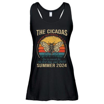 Cicada Brood Xiii Xix Summer 2024 Reunion Swarm Cicadas Ladies Essential Flowy Tank