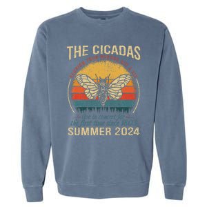 Cicada Brood Xiii Xix Summer 2024 Reunion Swarm Cicadas Garment-Dyed Sweatshirt