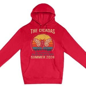 Cicada Brood Xiii Xix Summer 2024 Reunion Swarm Cicadas Premium Pullover Hoodie