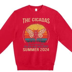 Cicada Brood Xiii Xix Summer 2024 Reunion Swarm Cicadas Premium Crewneck Sweatshirt