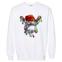 Christmas Baseball Xmas Christmas Lights Baseball Player Garment-Dyed Sweatshirt