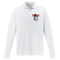 Christmas Baseball Xmas Christmas Lights Baseball Player Performance Long Sleeve Polo