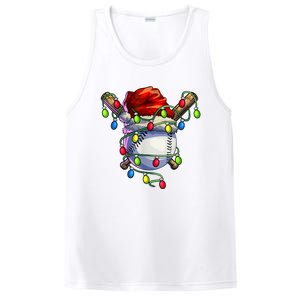 Christmas Baseball Xmas Christmas Lights Baseball Player PosiCharge Competitor Tank