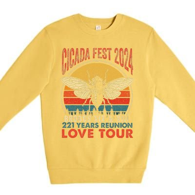 Cicada Brood Xiii Xix 2024 221 Years Reunion Love Premium Crewneck Sweatshirt