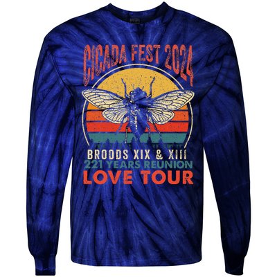 Cicada Brood Xiii Xix 2024 221 Years Reunion Love Tie-Dye Long Sleeve Shirt