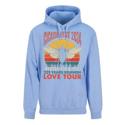 Cicada Brood Xiii Xix 2024 221 Years Reunion Love Unisex Surf Hoodie