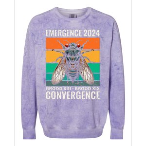 Cicada Brood Xiii Brood Xix 2024 Emergence Convergence Colorblast Crewneck Sweatshirt